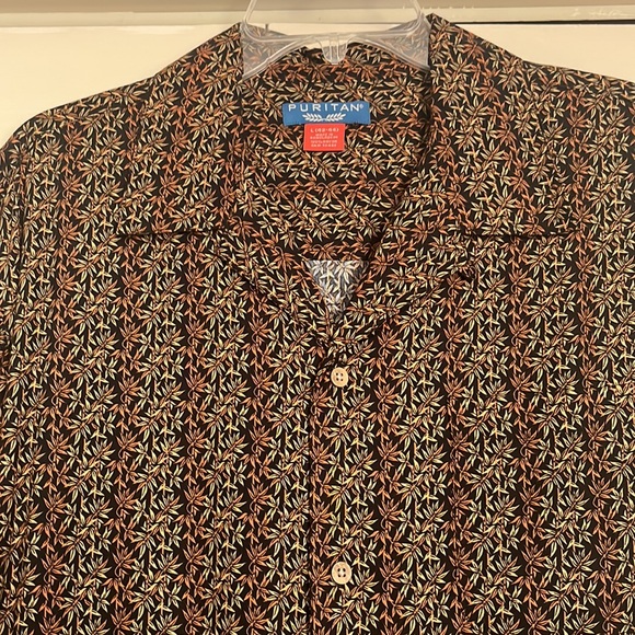 Men’s Puritan casual short sleeve shirt size large - Picture 2 of 2